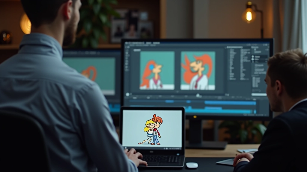 Exemple de timing et spacing dans l'animation : succession d'images montrant un personnage en mouvement